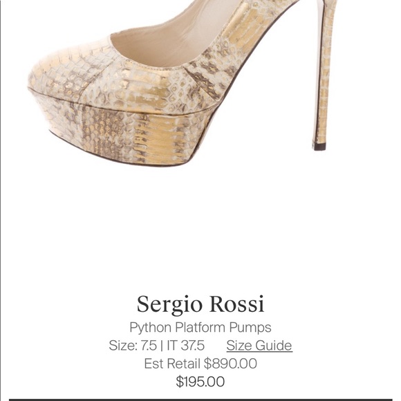 Sergio Rossi python platform high heels pumps. - Picture 7 of 7